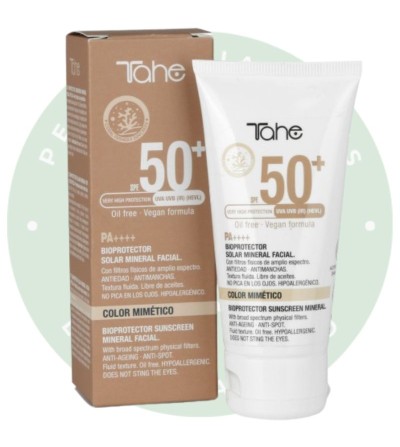 Bioprotector Solar Mineral Facial 50+ Color Mimético Tahe