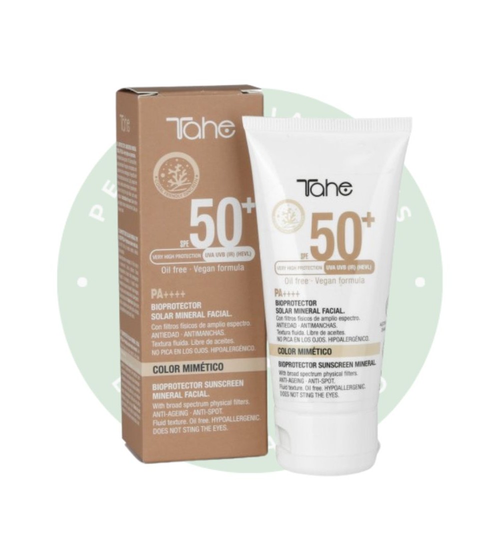 Bioprotector Solar Mineral Facial 50+ Color Mimético Tahe