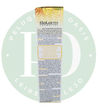 Salerm Cosmetics Biokera Curly Cream Yellow Shot Crema De Rizos Vegana 300 ml Método Curly