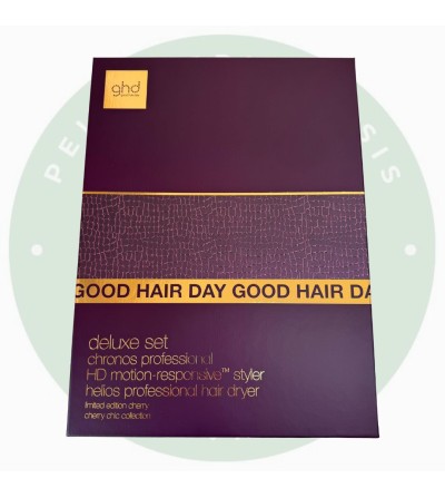 Set Deluxe GHD Cherry Chic. Plancha Chronos y Secador Helios Set Deluxe GHD Cherry Chic. Plancha Chronos y Secador Helios