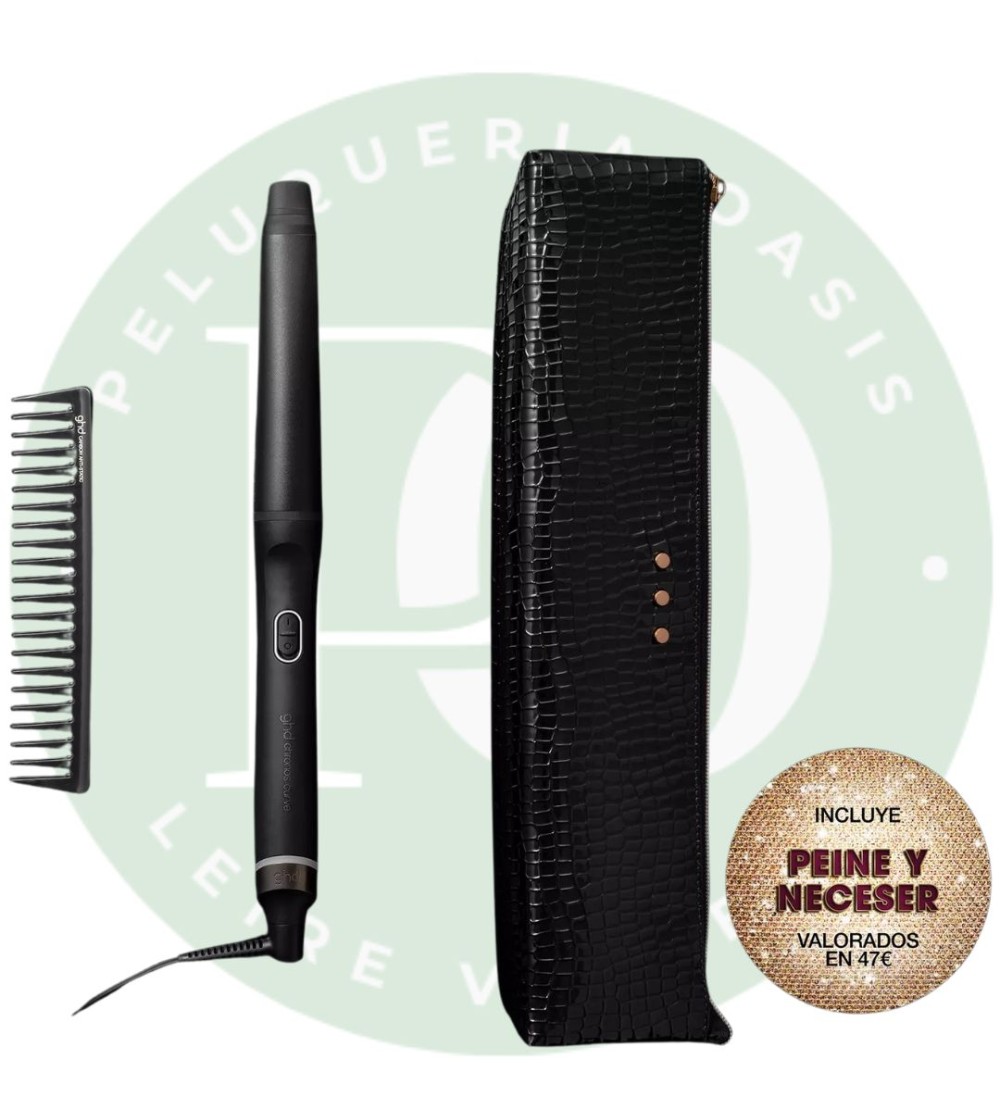 Set de Regalo GHD Chronos Curve Conical. Incluye rizador profesional HD Motion 3x más rápido, cepillo y bolsa. Rizos duraderos 2