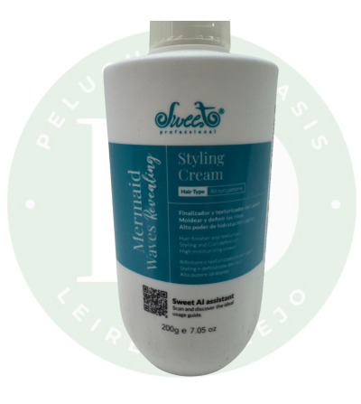 Sweet Professional Mermaid Waves Styling Cream 200g - Crema de Peinado para Ondas Definidas, Control del Frizz y Brillo Intenso