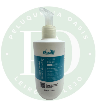 Sweet Professional Mermaid Waves Styling Cream 200g - Crema de Peinado para Ondas Definidas, Control del Frizz y Brillo Intenso