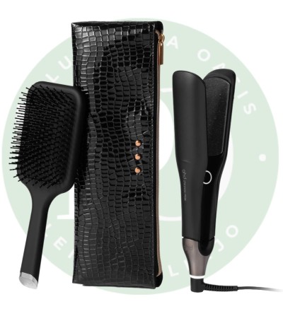 GHD Chronos Max Gift Set | Plancha Placas Anchas + Cepillo + Neceser