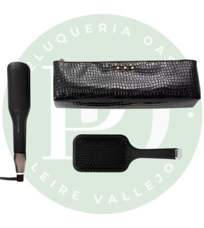 GHD Chronos Max Gift Set | Plancha Placas Anchas + Cepillo + Neceser