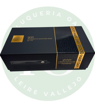 GHD Gold Gift Set | Plancha Profesional + Cepillo Paddle + Neceser